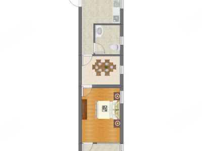 1室1厅 47.14平米