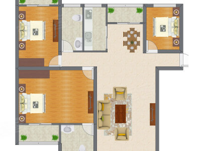 3室2厅 101.01平米