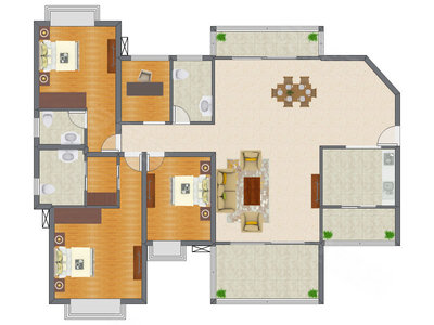 4室2厅 189.52平米