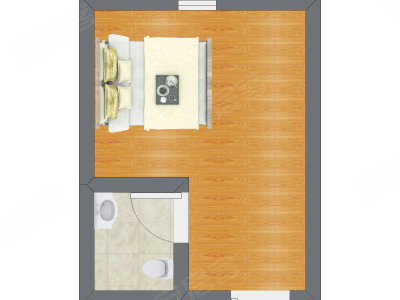 1室1厅 14.24平米