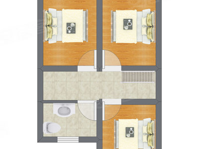 3室1厅 89.00平米
