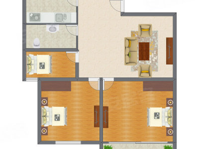3室1厅 98.00平米