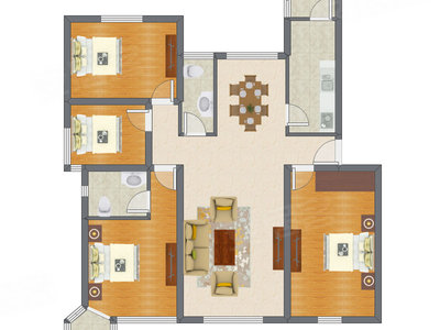 4室2厅 146.83平米