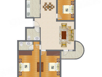 3室2厅 136.90平米