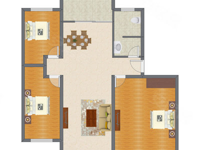 3室2厅 144.67平米