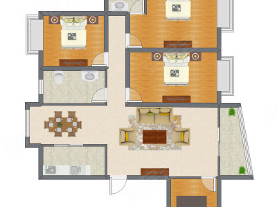 4室2厅 159.00平米