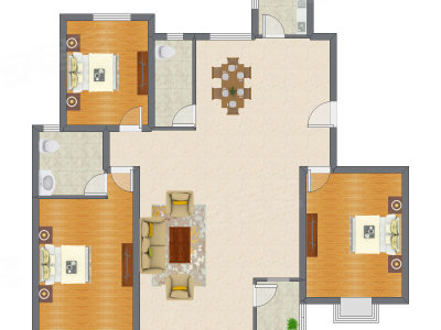 3室2厅 159.59平米