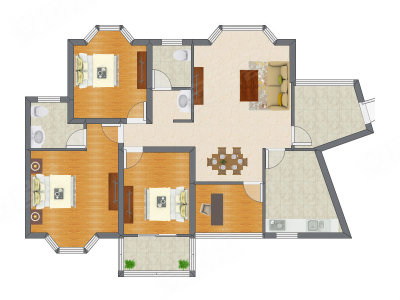4室2厅 115.95平米