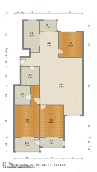 百桐园3室2厅2卫168.18㎡南北200万