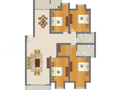 4室2厅 158.90平米