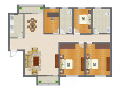 4室2厅 142.59平米