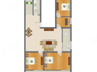 4室1厅 95.55平米