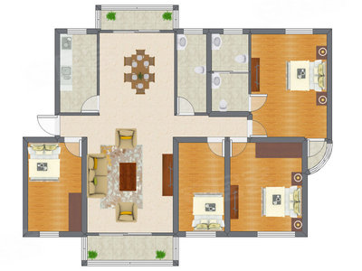 4室1厅 116.65平米