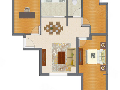 3室2厅 73.00平米户型图