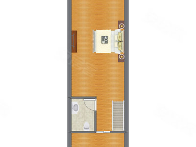 1室1厅 25.37平米