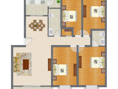 4室2厅 167.31平米