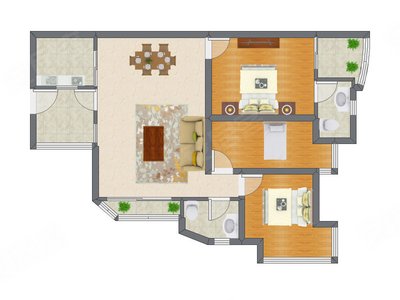 3室2厅 87.80平米
