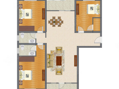 3室2厅 149.49平米