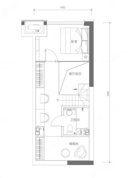 绿城桂语朝阳·悦尚LOFT2室2厅2卫48㎡东65万