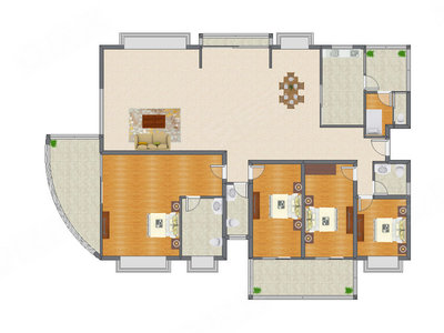 4室2厅 273.50平米户型图