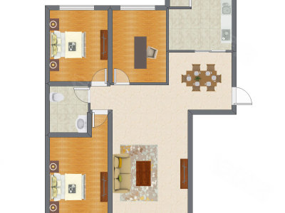 3室2厅 130.28平米