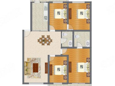 4室2厅 155.97平米