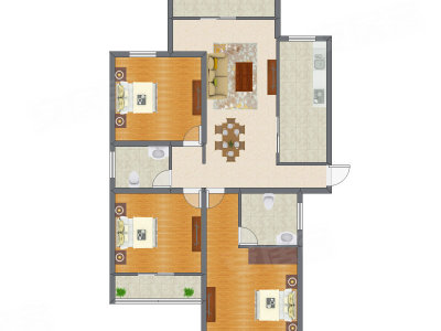 3室2厅 111.99平米
