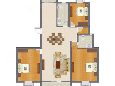 3室1厅 116.60平米