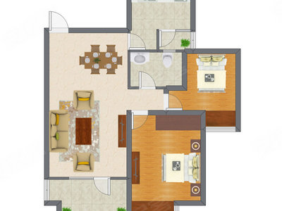 2室2厅 95.12平米