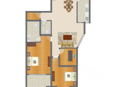 3室2厅 148.35平米