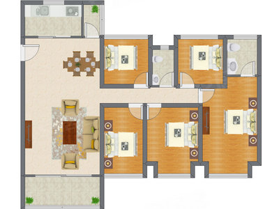 5室2厅 143.12平米