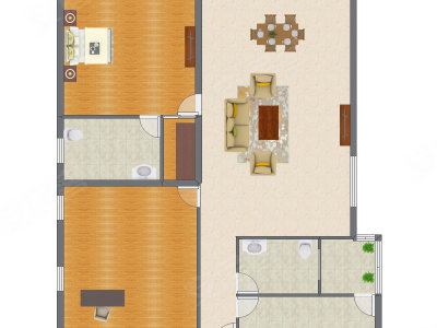 2室2厅 139.27平米