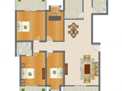 4室2厅 182.88平米