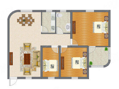 3室2厅 85.60平米