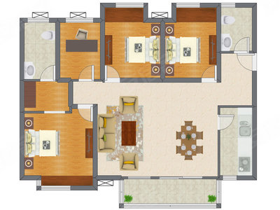 4室2厅 139.76平米