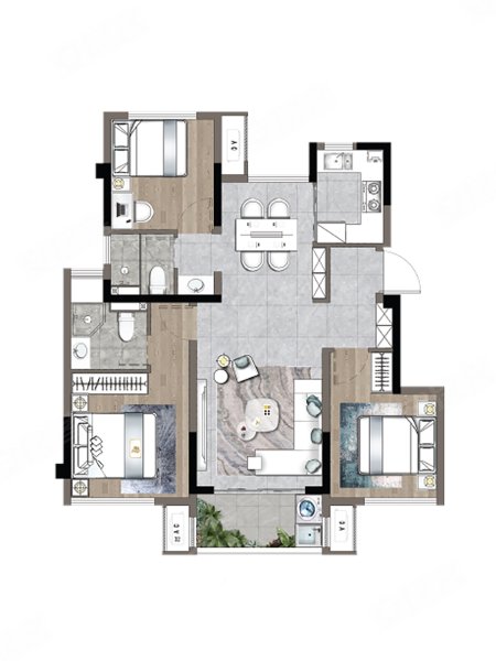 地铁一号线,阳光天地商场旁.位置好户型好!