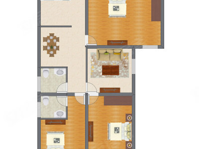 3室1厅 148.80平米