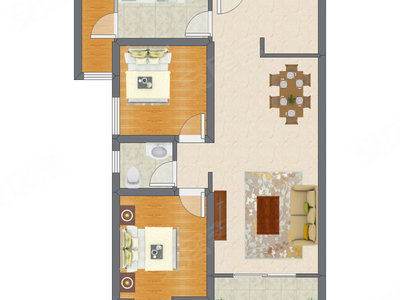 2室2厅 99.76平米