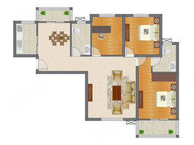 3室2厅 123.32平米