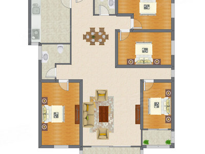 4室2厅 200.32平米