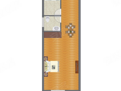 1室1厅 48.82平米