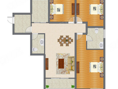 3室2厅 135.14平米