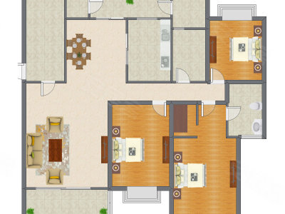 3室2厅 168.28平米