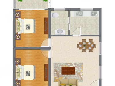 2室2厅 85.45平米