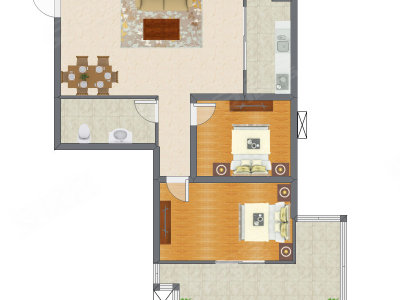 2室2厅 105.31平米