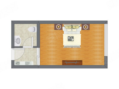 1室0厅 38.31平米