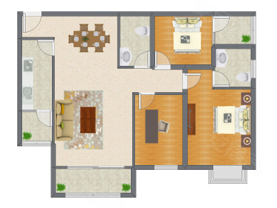 3室2厅 112.62平米