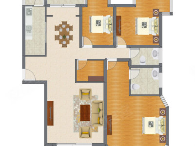 3室2厅 159.02平米