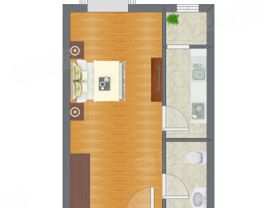 1室0厅 27.40平米