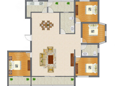 4室2厅 134.90平米